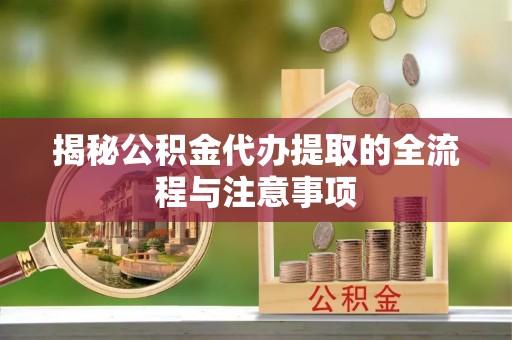 淇滨揭秘公积金代办提取的全流程与注意事项