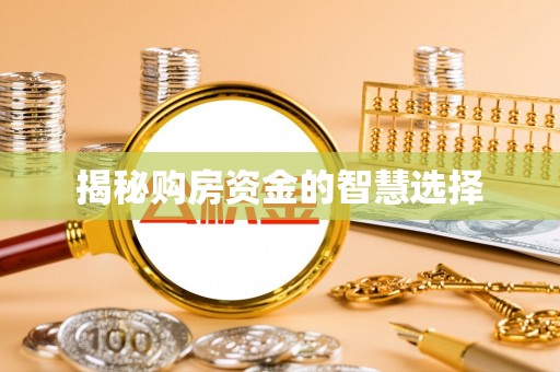 淇滨揭秘购房资金的智慧选择
