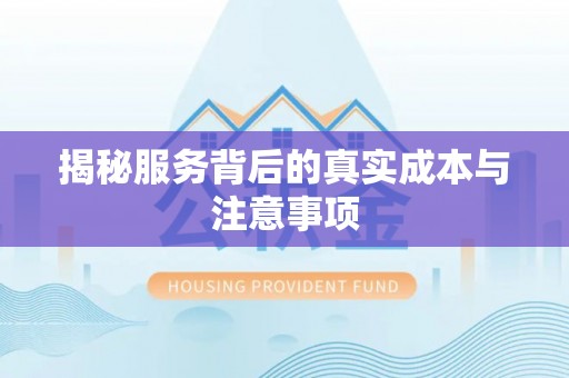 淇滨揭秘服务背后的真实成本与注意事项